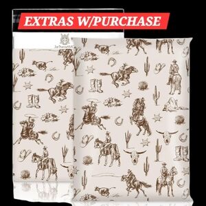 NWT - 20ct. 10x13 Western Themed Polymailers Random Thank You Cards/Stickers